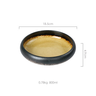 Creative Kiln Ice Cracked Glaze Ceramic Plate Saucer