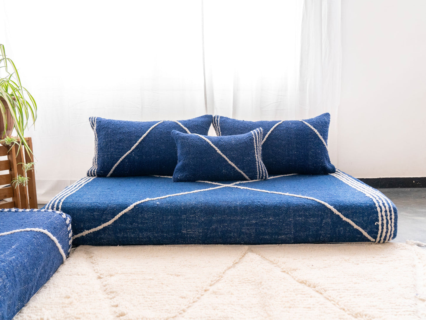 Blue Floor Cushions
