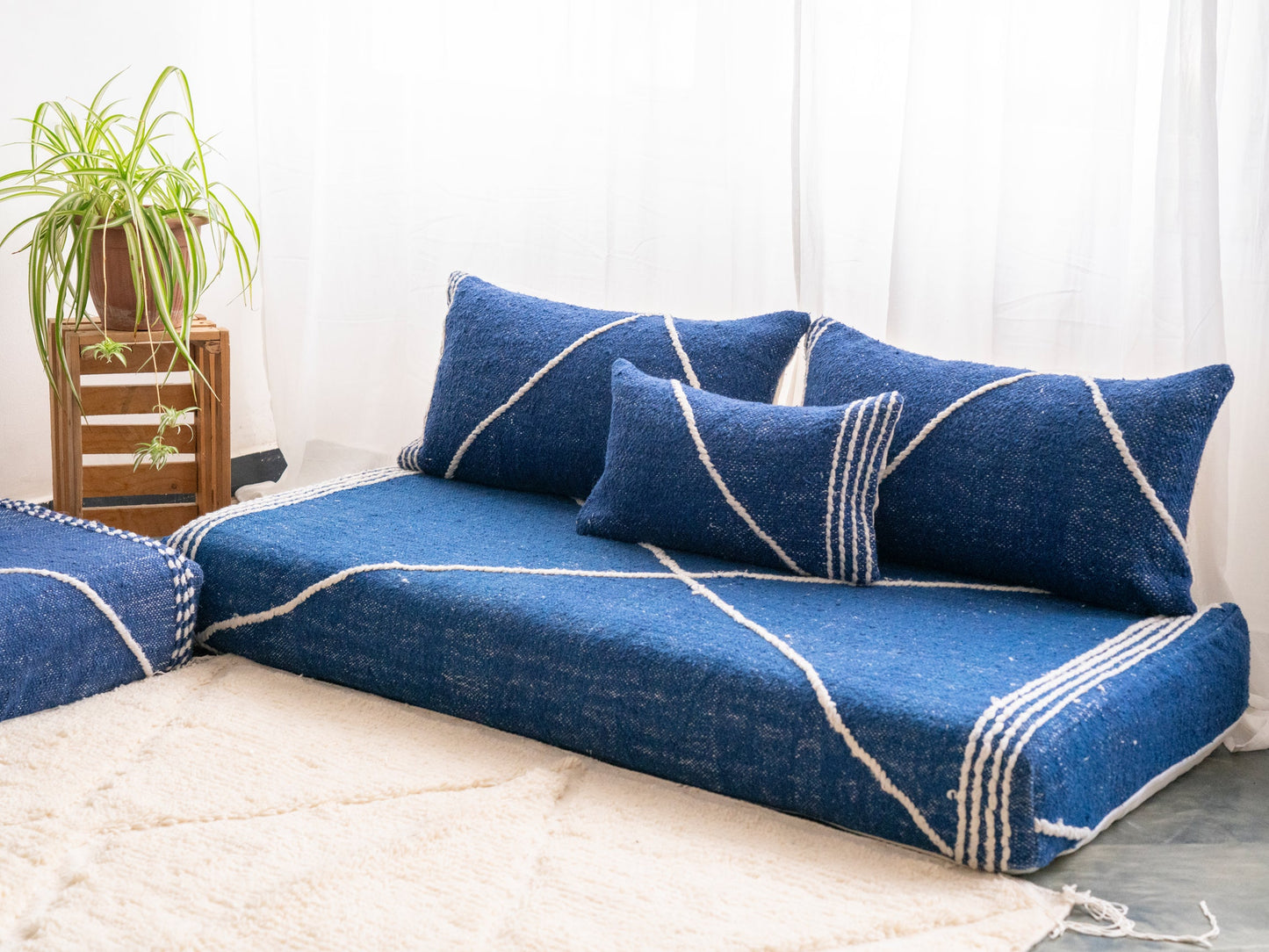 Blue Floor Cushions