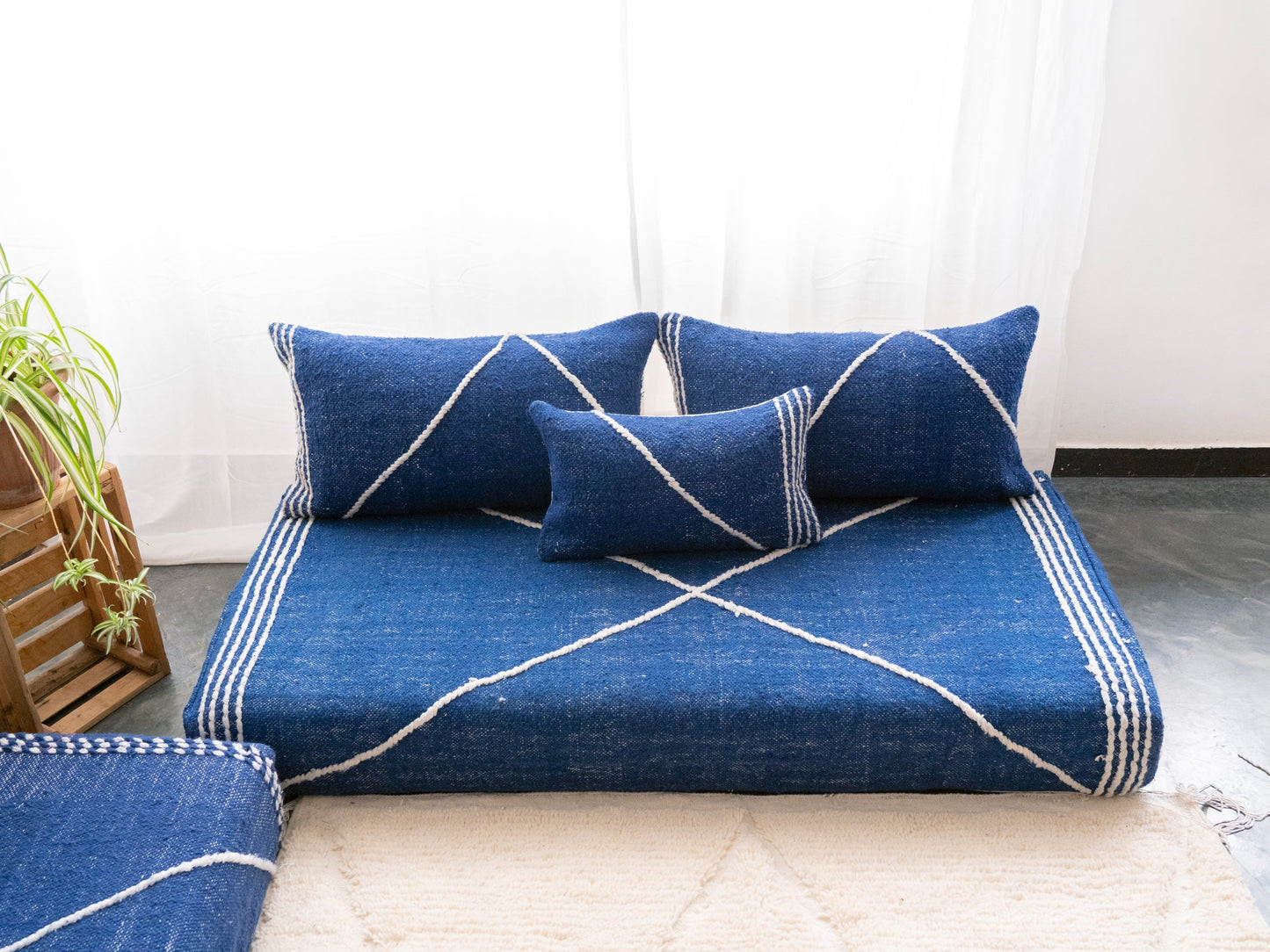 Blue Floor Cushions