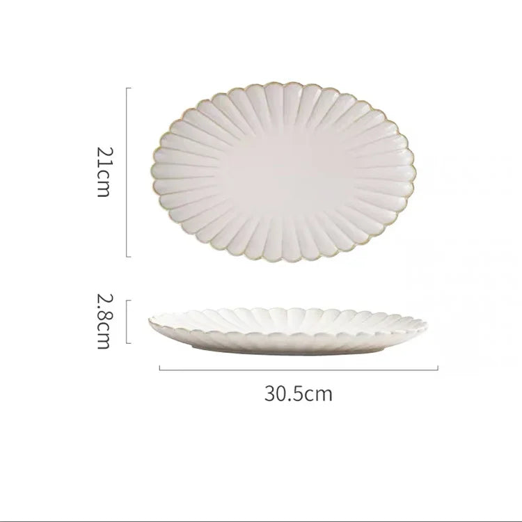Retro Stripes Ceramic Plate