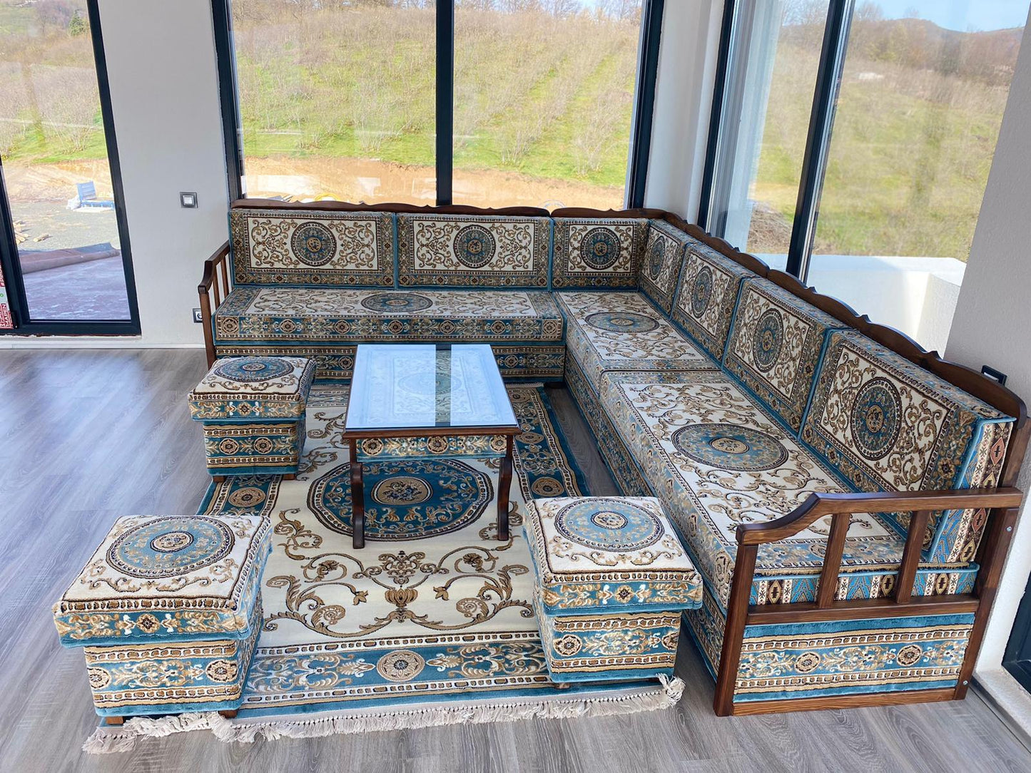 Wooden Bench Majlis