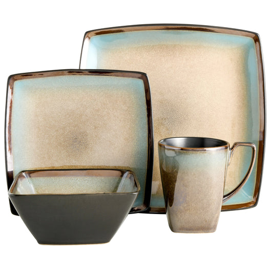 Tequesta 16-Piece Reactive Stoneware Dinnerware Set