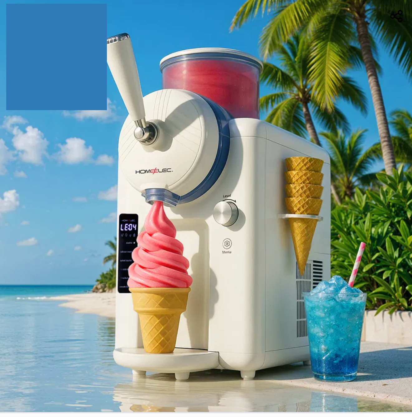 Slush and Ice Cream Maker - 2 Liters - 150 Watts