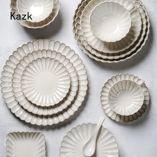 Retro Stripes Ceramic Plate